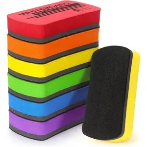 6 Pack Magnetic Dry Erase Eraser for Whiteboard, 6 Colors White Board Erasers for Kids Classroom