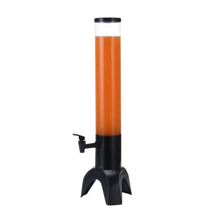 Portable 1.5/3L Plastic Beer Tower Dispenser High-Capacity for Drinks Beverages Juice Water with Refrigeration Method