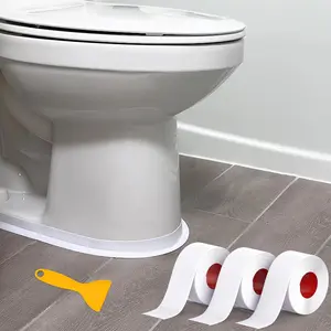 Caulk Tape, 3 Rolls Caulking Tape Sealant Strip, White Waterproof Self Adhesive Caulk Strip for Bathroom, Kitchen, Shower, Bathtub, Toilet with Sealing Tool(1.5" x10.5Ft)