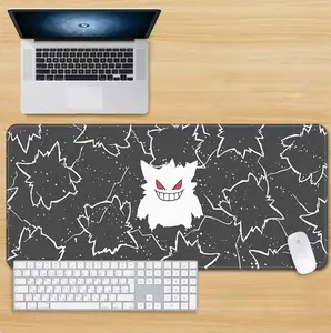 GGengarr Ghost Type Mouse Pad Haunted, Desk Mat Spooky Gaming Gift