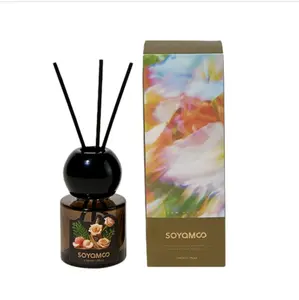 Reed Diffuser for Home, 1.69 fl oz  Sanskrit Cedarwood with sticks,Natural Essential Oil Diffusers , Non-Toxic Organic Air Freshener, Long-Lasting Fragrance Oils for Living Room Bedroom