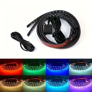 RGB Underglow LED Lights Kit for Cars App & Remote Control 2-Way Powered Waterproof Underbody Glow Lights Universal Fit for Trucks SUVs Sedans