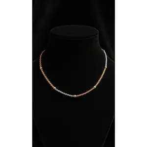 10K Tri-Color Peruvian Gold Rope Chain 18"