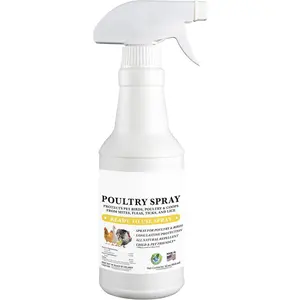 Poultry Spray - 32 oz - Kill Scaly Leg, Mites, Fleas, Lice, & Other Pest on Chickens and in Coops - Natural Plant Based Oils for Control, & Prevention - Safe with No Egg Withdrawl