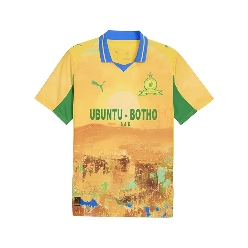 PUMA Mens X Kidsuper Mamelodi Sundowns Crew Neck Jersey Replica Casual - Yellow