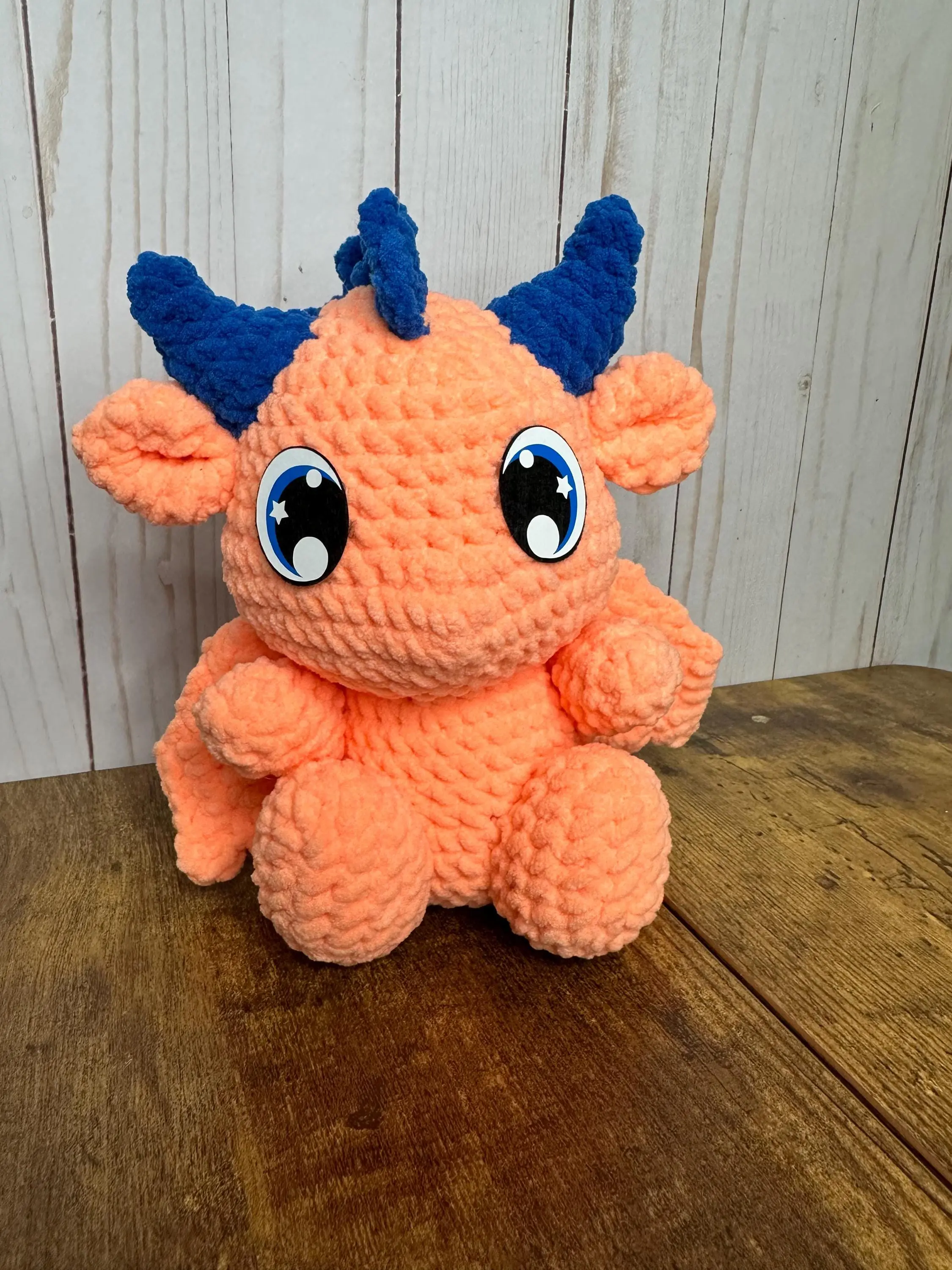 DRAGON - Ember Dragon Plush - Handmade Whimsical Creature