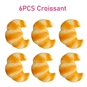 Squishy Croissant Squeeze Toy Slow Rising Sticky Stress Relief Toy Super Soft Food Creative Simulation Bread Anti-anxiety toys
