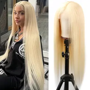 GK 613 13x6 Lace Front Wig Human Hair Straight Blonde Wig Human Hair 613 Lace Front Wig 36 Inch