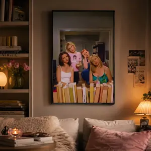 Sex and the City (SATC) Vintage 90s TV Show Canvas Poster, Christmas-Themed Funky Home Decor, Bedroom Wall Art