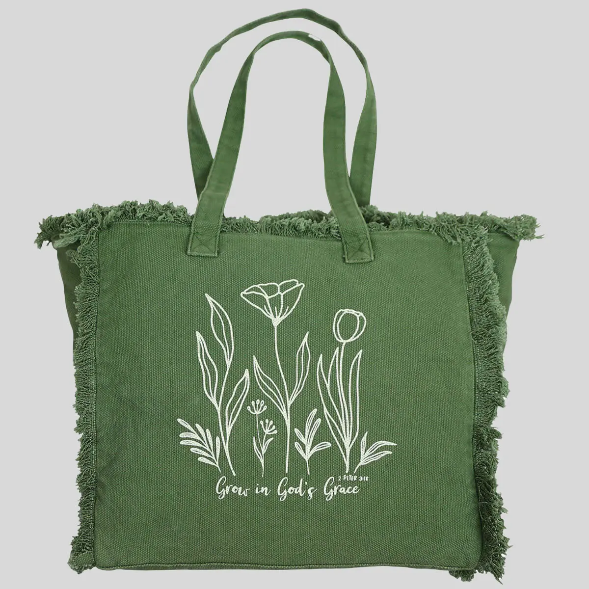 Women's Grace & Truth Christian-Themed Embroidery Graphic Tote Bag, Religious Graphic Top Handle Bag with Multi-Compartment, Removable Bottom Plate for Growing in God's Grace