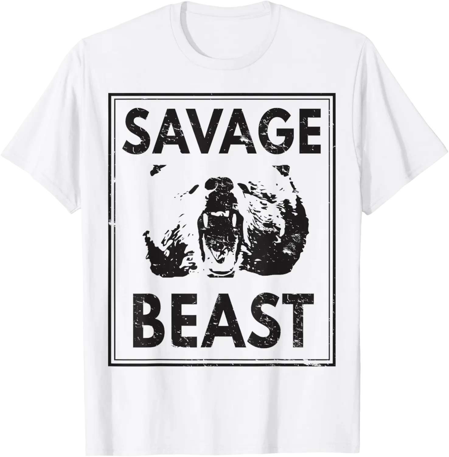 Motivation Savage Bear Beast Predator T-Shirt Bear Roaring T-Shirt - Emmacole Shop 79B07L76S3RP