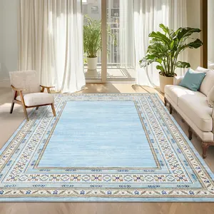 Modern Neutral-colored Washable Peacock Print Rug Soft Non-slip Foldable Interior Decorative Rug for Restaurants Offices Game Rooms and Laundry Rooms carpet