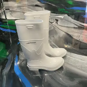 Dunlop Concrete Boots - White Waterproof Gumboots for Construction & Industrial Use