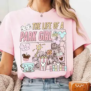Coquette The Life Of A Park Girl T-shirt, Retro Pastel Best Day Ever Tee, WDW Girl Trip T-shirt