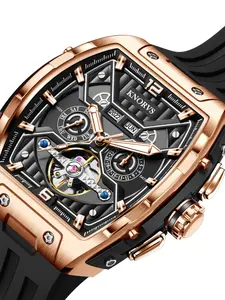 Men's Mechanical Watch, Waterproof Casual Fashion Analog Dial, High-Quality Metal Case, Oval Face, Clasp Closure