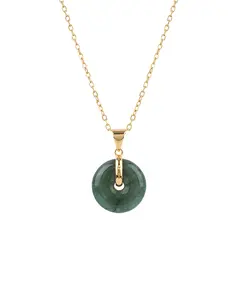 Button — Jade Pendant Necklace