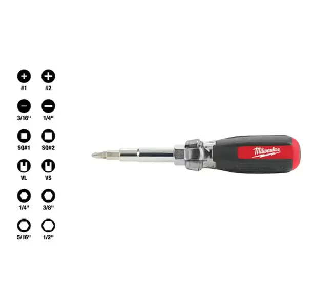 Milwaukee 48-22-2881 13in1 Cushion Grip Screwdriver with Schrader Bit