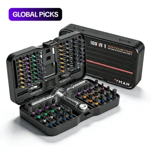 Precision Ratchet Screwdriver Set 29/66/100 Pieces, Multipurpose Screwdriver, Magnetic Detachable T-Handle, Home Furniture Appliance Repair Tool Kit #GLOBAL PICKS