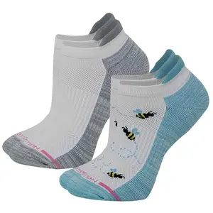 Dr. Motion Ankle Compression Socks | Bee Design | Women Comfort | 2 Pack