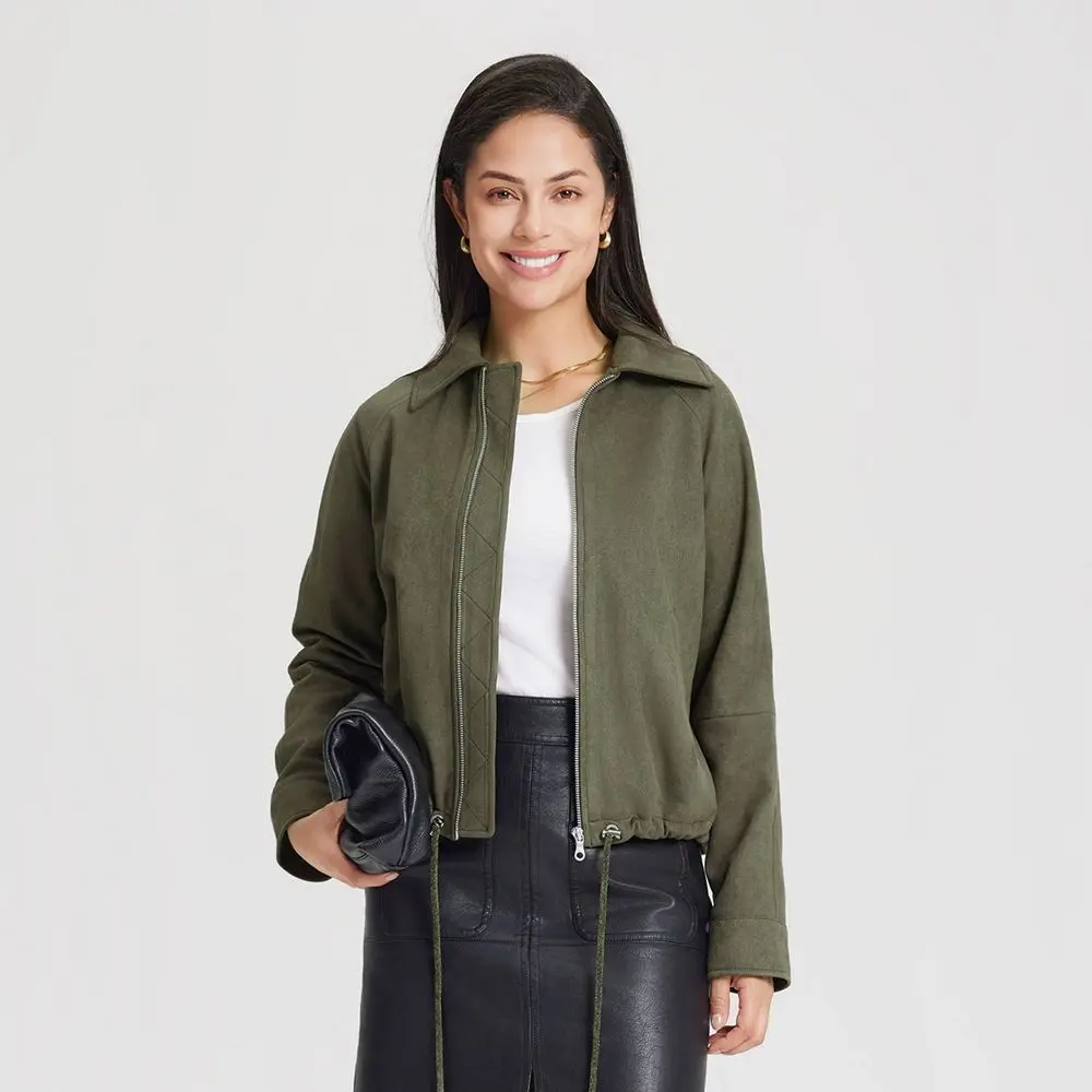 Women's Suede Bubble Jacket - Universal