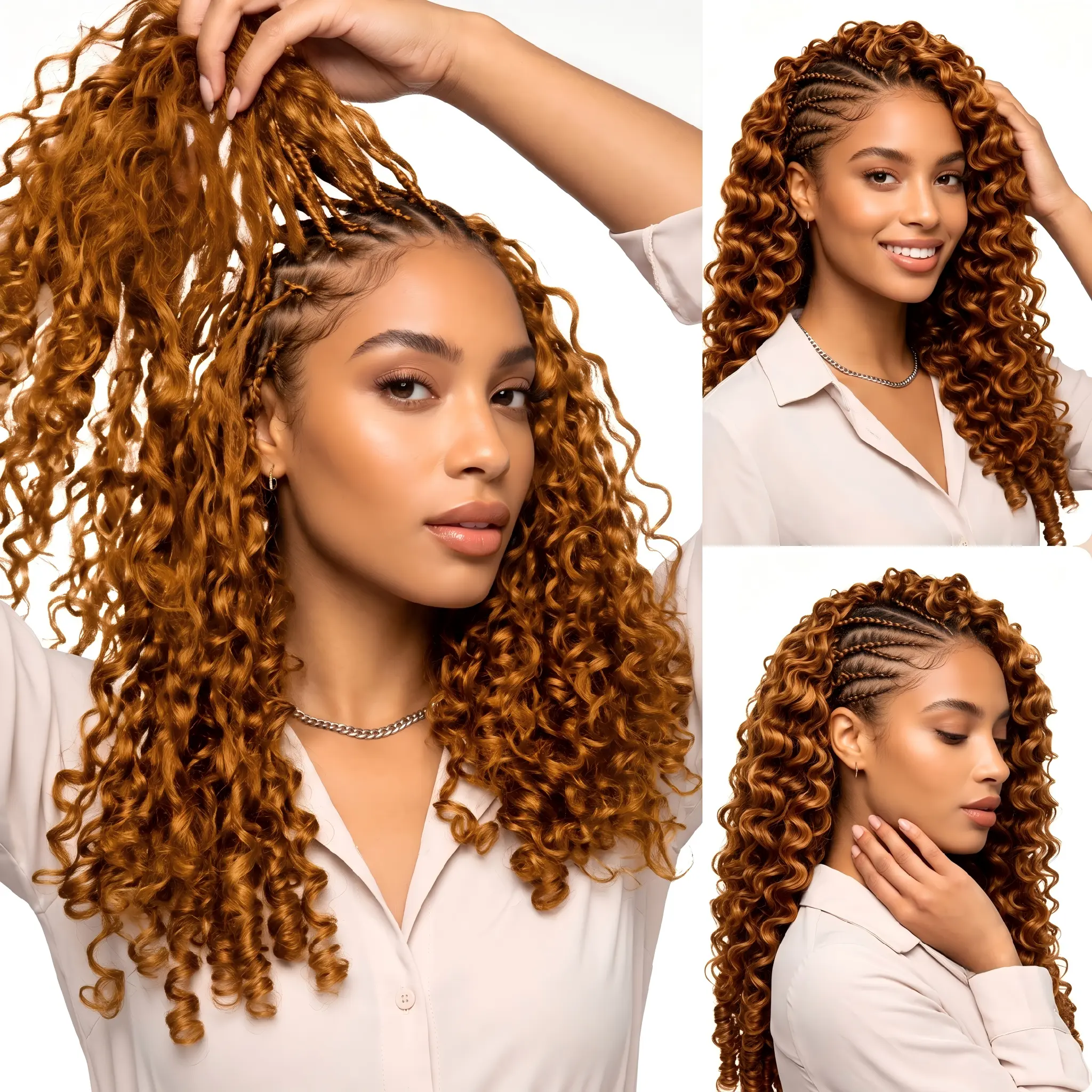 Lwigs Looks Like A $500 Salon Install 100% Human Hair Crochet Braids – Miracle Knots Pre-Separated Knotless Boho Braids, #30 Brown Human Hair Crochet Braids，Natural Looking Invisible Crochet Hair