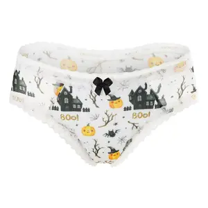 LittleForBig Sissy Breathable Hipster Briefs Pumpkin Halloween Pattern Mesh Silky Gender Affirming Tucking Gaff Panties