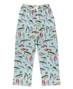 Funny Ocean Fishing Lures Pajama Pajama Pants For Men, Men's Separate Bottoms, Lounge Pants, Fishing PJs, Oversized Comfy Bottoms Breathable Cool Warm Relaxing Cartoon Print Slumber PJs