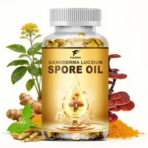 FULIMKS Ganoderma Lucidum Spore Oil Capsules – High Potency Supplement with Magnesium, Zinc, Ashwagandha, CoQ10, PQQ, Turmeric & BioPerine, Immune Support & Energy, Brain Health– 60 Softgels