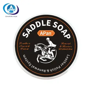 100ML Solid Colorless Saddle Soap Cleaner, Cleans Any Color Leather Shoes Bags Clothes, Effective Cleaning Agent for Leather Products, Footwear