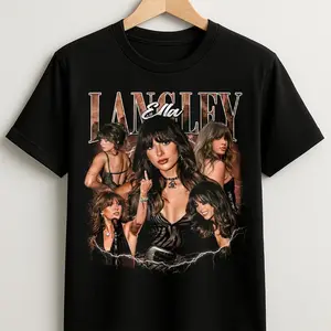Ella Concert Bootleg Tee, 90s Retro Langley Country Singer Graphic T-Shirt, Unisex Cotton Tee Multi