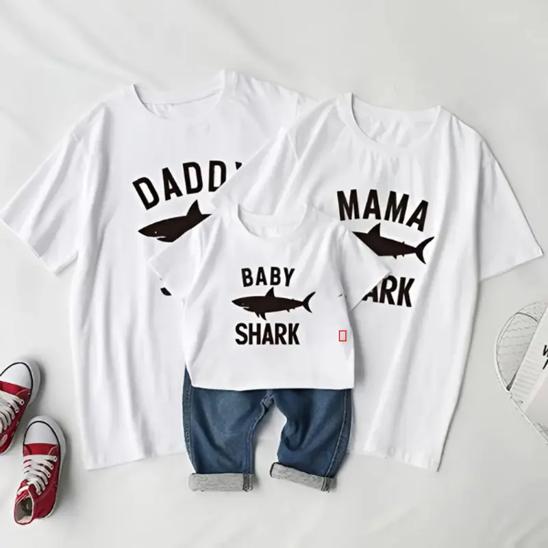 Family Matching T-Shirt, Baby Family Shark T-Shirt, Gift For Family, Gift For Mom, Gift For Dad, Top Trending