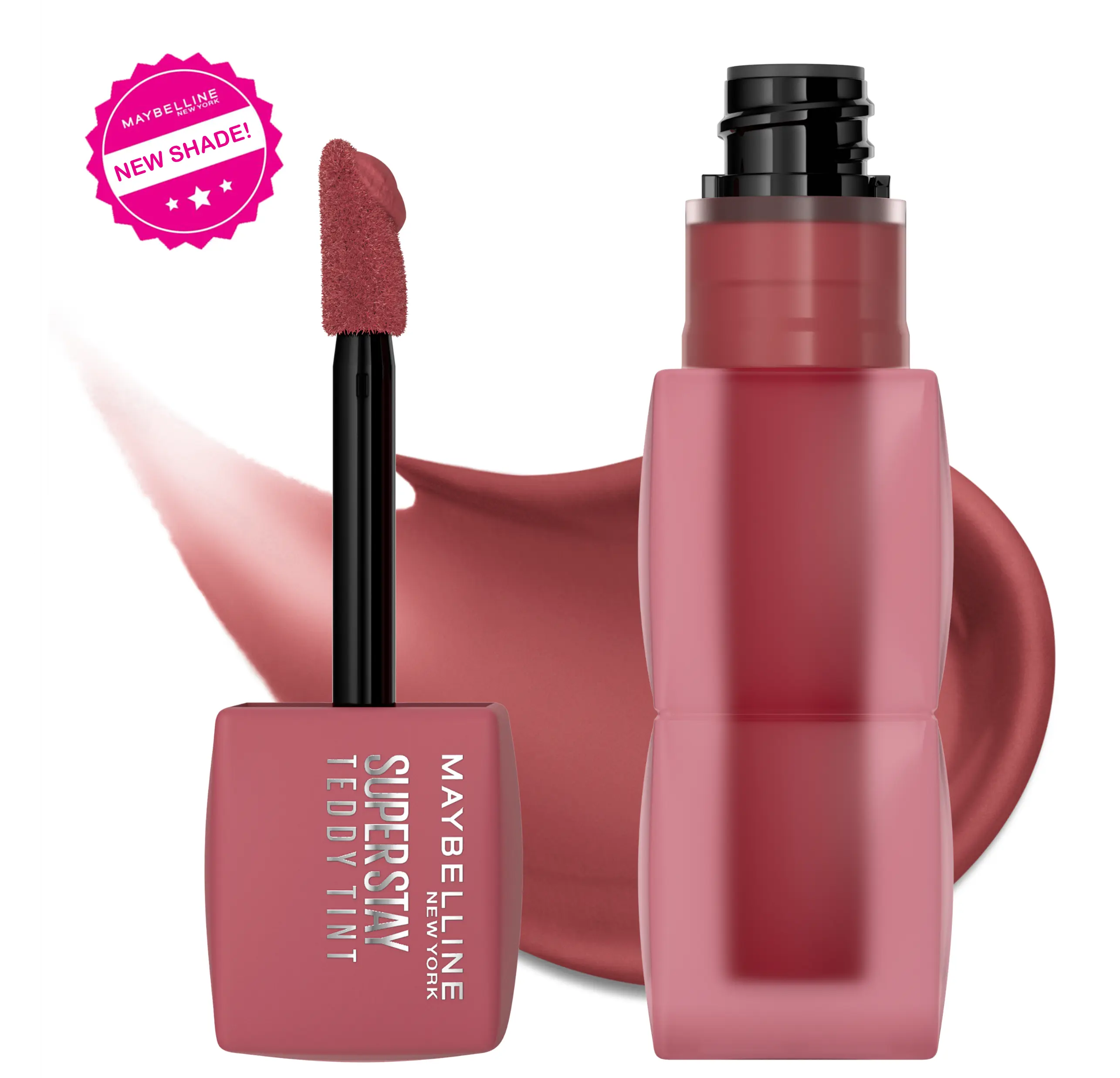 Super Stay Teddy Tint, 12HR Wear, Lightweight, Long Lasting and Smudge Proof Soft Matte Lipstick, Maybelline New York Super Stay Teddy Tint, 12HR Wear, Lightweight, Long Lasting and Smudge Proof Soft Matte Lipstick, Maybelline New York