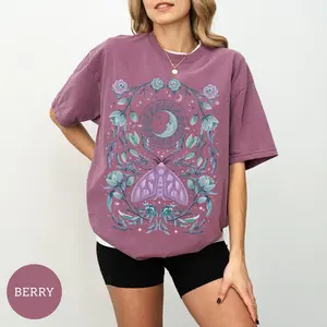 Comfort Colors Gothic Butterfly Tshirt, Dark Academia T-Shirt Floral Garden Skull Creepy Cute T-Shirt, Pastel Goth Botanical Moth Wildflowers