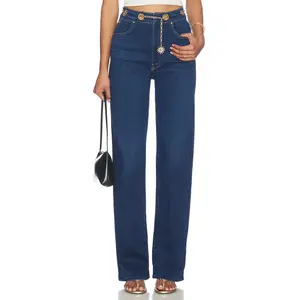 MOTHER The Off The Chain High Waisted Tunnel Vision Sneak Jeans in Pinkies Up