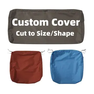 Custom Covers with Zipper Indoor/Outdoor, Waterproof Cushion Cover Replacement, Non-Slip Bench Sofa Chair Seat Pad Protector Cover