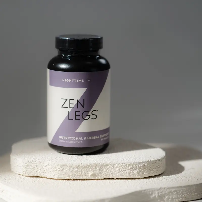 Zen Legs - Natural Nighttime Relief - Iron & Turmeric Blend for Restless Body Parts - 120 Count Dietary Supplement