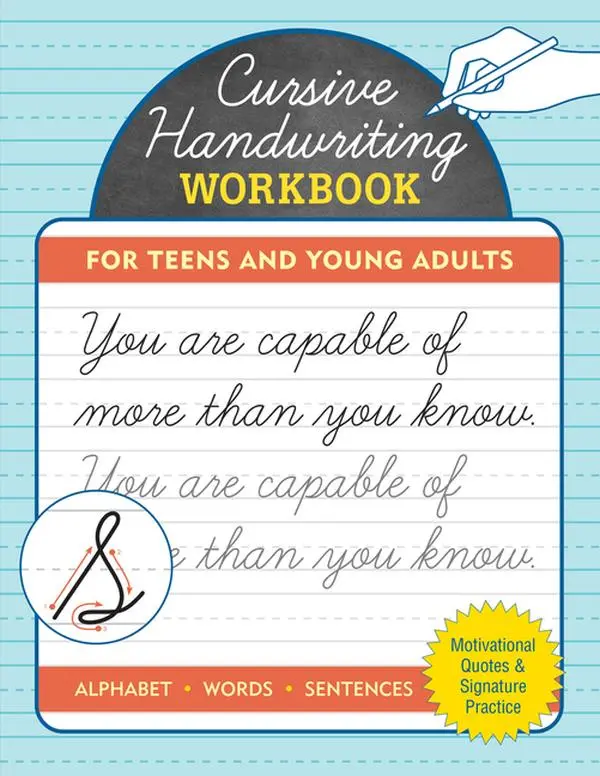 Cursive Handwriting Workbook for Teens and Young Adults by Peter Pauper Press Inc (Paperback)