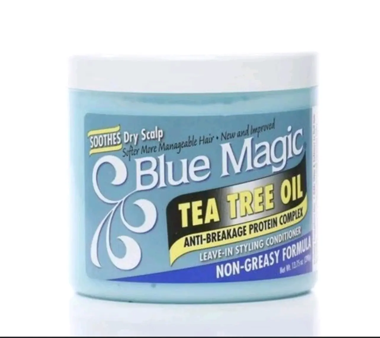 Blue Magic Unisex Tea Tree Oil Leave-In Conditioner Styling Liquid - 13.75oz Haircare Product for Daily Conditioning & Continuous Care, Daily Use