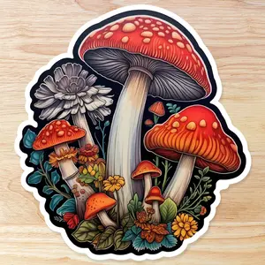 Waterproof Mushroom Vinyl Sticker