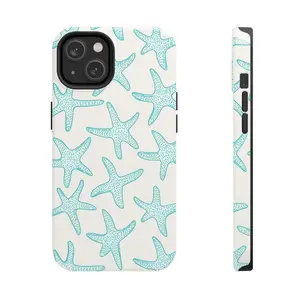 Beachy Sea Star Pattern Phone Case Coastal Tropical Case Cute & Preppy Premium Film 2 in 1 Phone Case - Durable, Shock Absorbing and Stylish Protection - Compatible with iPhone 16, 17, Pro, Pro Max, Perfect birthday gift Compatible with Samsung Galaxy S25