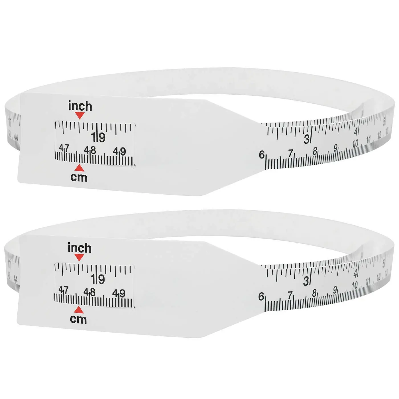2 count   Circumference Measuring Ruler PP Plastic   Circumference Tape 60cm 24 Inch Long