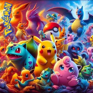 5D DIY Full Drill Round Diamond Painting - Diamond Art Painting Kit Pokémon Mosaic, Canvas - DIY Decorative Art, Home Wall Decoration, Suitable for Halloween and Christmas, Birthdays and Anniversary Gifts
