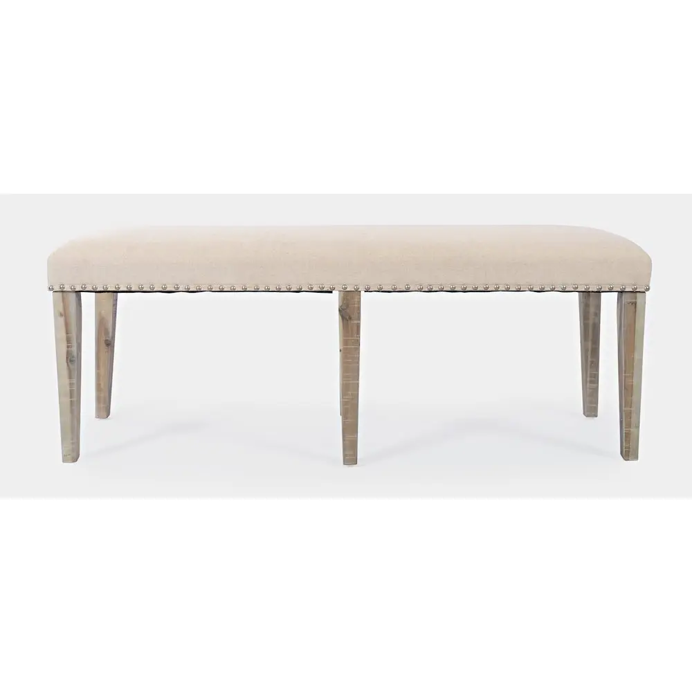 Jofran Fairview Transitional 52" Backless Upholstered Dining Bench with Upholstered Seat, Ideal for Everyday Meals & Weekend Gatherings
