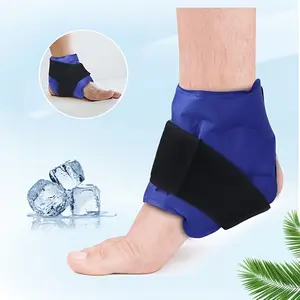 20241pc Medical-Grade Ankle & Knee Compression Gel Bead Bag - Reusable Cold/Hot Relax with Adjustable Strap, Spreading Gel Beads for Pain Relief, Leg Support & Muscle Recovery, Soft Plush Nylon, Pearlescent Finish2025