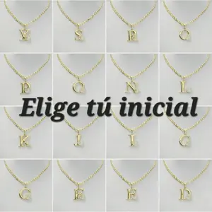 4mmx20inches Personalized Initial Necklace Gold Plated Chain Custom Letter Pendant Jewelry for Women