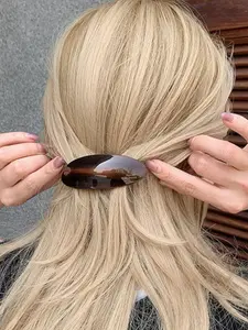 1pc Korean Style Metal Hair Clip, Elegant Hairpin Barrette For Women, Daily Wear Hair Accessories, Perfect Holiday Gift For Her, School Stuff Claw Clips Barrettes