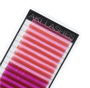 Bubble Gum Pink & Light Purple Colored Lashes - Classic .15 Diameter Mixed