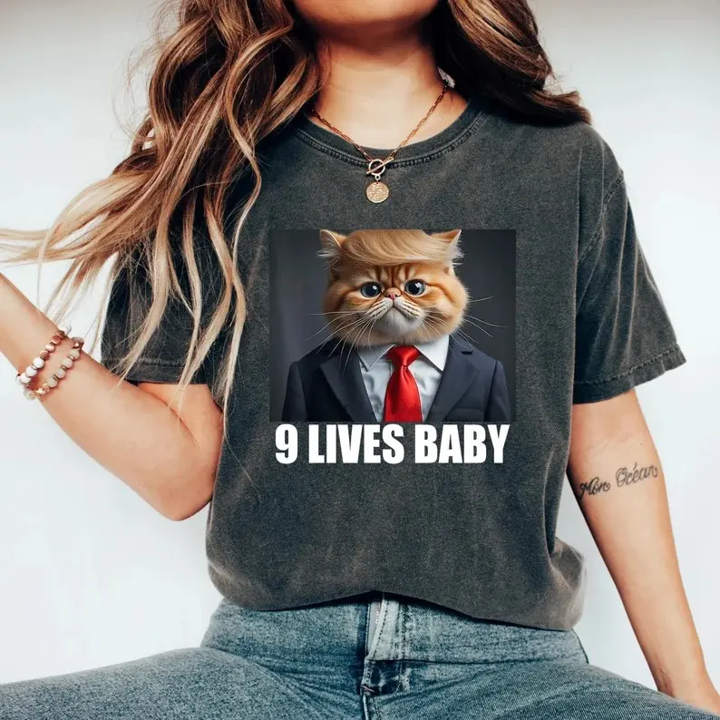 Cat Trump 9 Lives Baby Shirt, You Missed Trump Shirt, Trump Cat Shirt, Cats for Trump T Shirt, Election Trump Shirt, Political Trump Shirt, Unisex Shirt, Crewneck Shirt