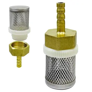 Stainless steel filter copper tube joint 6mm diameter hose connection, garden, swimming pool, fish tank hose filter, Suction Strainers Used to Remove Debris and Reduce Solid Entry(6mm)