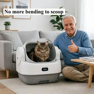 Automatic Cat Litter Box – No More Scooping, Smart App Control, Odor-Free, 100% Safety,  Smart Cat Litter Box | Self-Cleaning, Odor Elimination, WiFi App, Multi-Cat Friendly,Self-Cleaning Cat Litter Box